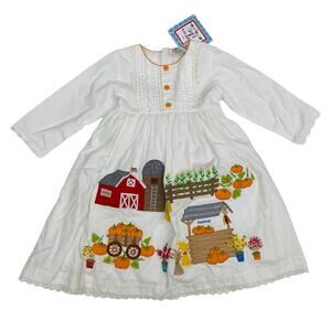 NWT Cotton Kids Size 6 Pumpkin Patch Embroidered Dress
